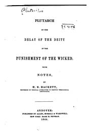 Tapa de Plutarch on the delay of the deity in the punishment of the wicked
