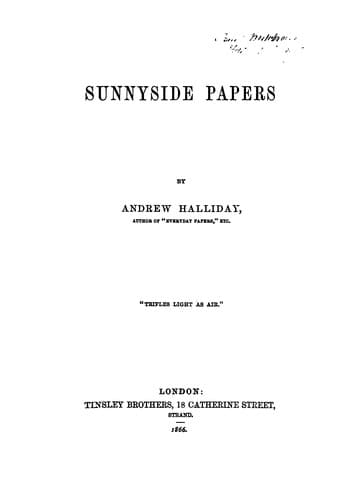 Tapa de Sunnyside papers