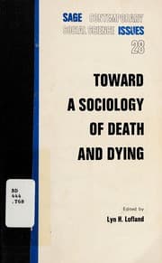 Tapa de Toward a sociology of death and dying