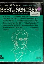Tapa de John W. Schaum presents the best of Schubert for piano solo