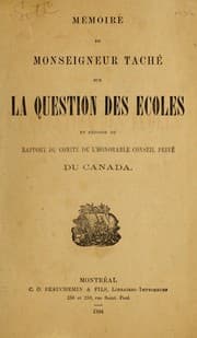 Tapa de Memoire sur la question des ecoles en reponse au Rapport du comite de l'Honorable Conseil Prive du Canada