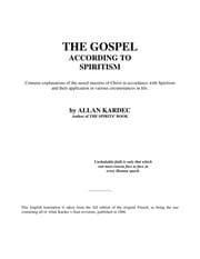 Tapa de The Gospel According to Spiritism
