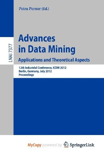 Tapa de Advances in Data Mining. Applications and Theoretical Aspects