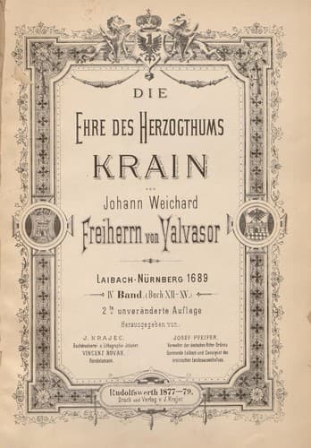 Tapa de Die Ehre des Herzogthums Krain