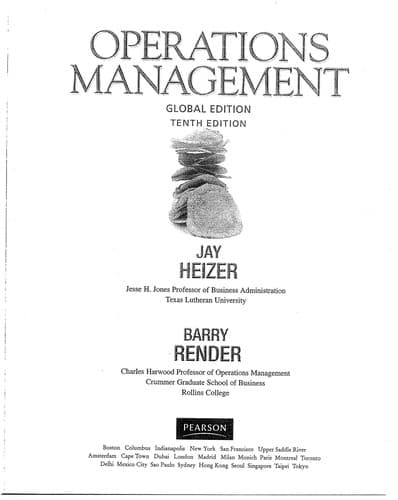 Tapa de Operations management