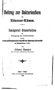 Tapa de Beitrag zur bakterienflora des Edamer-käses ..