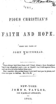 Tapa de The pious Christian's faith and hope