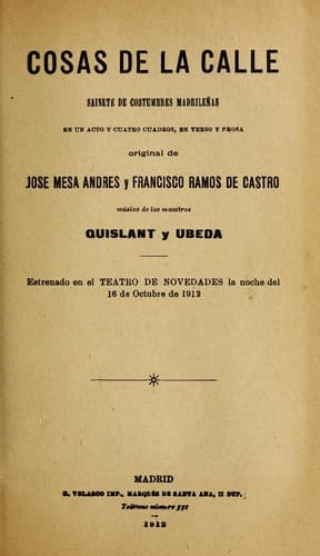 Tapa de Cosas de la calle