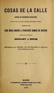 Tapa de Cosas de la calle