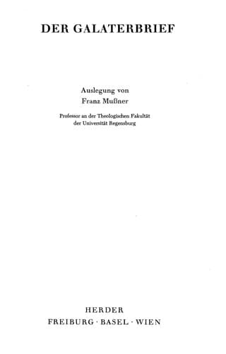 Tapa de Der Galaterbrief