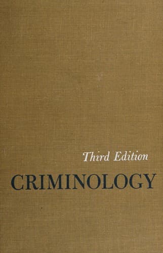 Tapa de Criminology