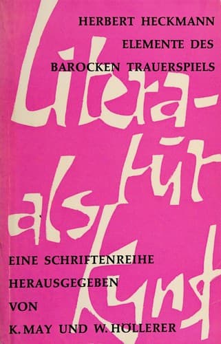 Tapa de Elemente des barocken Trauerspiels