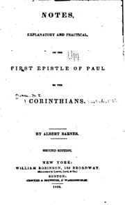 Tapa de Notes, explanatory and practical: on the First Epistle to the Corinthians