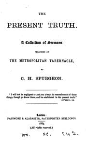 Tapa de The present truth, a collection of sermons