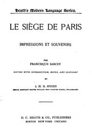Tapa de Le siège de Paris: impressions et souvenirs