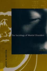 Tapa de The sociology of mental disorders