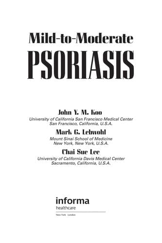Tapa de Mild-to-moderate psoriasis