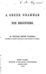 Tapa de A Greek Grammar for Beginners