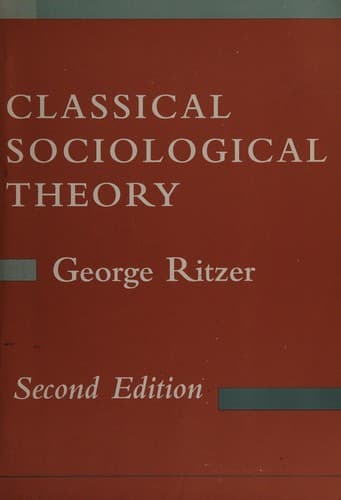 Tapa de Classical sociological theory