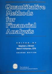 Tapa de Quantitative methods for financial analysis