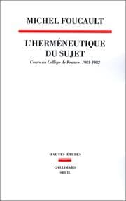 Tapa de L'herméneutique du sujet