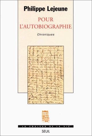 Tapa de Pour l'autobiographie