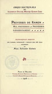 Tapa de Obres de Ramon Lull