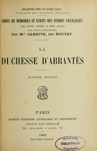 Tapa de La Duchesse d'Abrantes