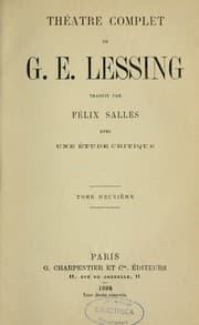 Tapa de Théâtre complet de G. E. Lessing