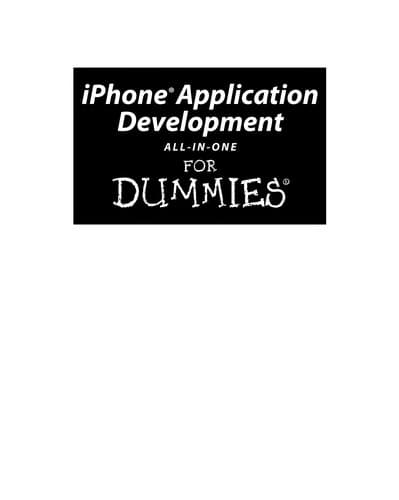 Tapa de iPhone application development all-in-one for dummies