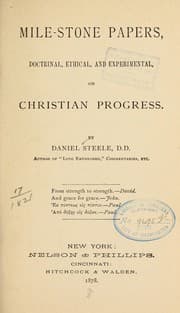 Tapa de Mile-stone papers, doctrinal, ethnical and experimental, on Christian progress
