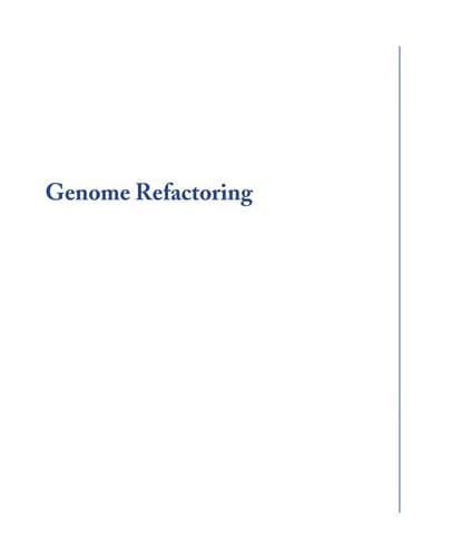 Tapa de Genome refactoring