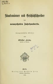 Tapa de Staatsmänner und Geschichtschreiber der neunzehnten Jahrhunderts
