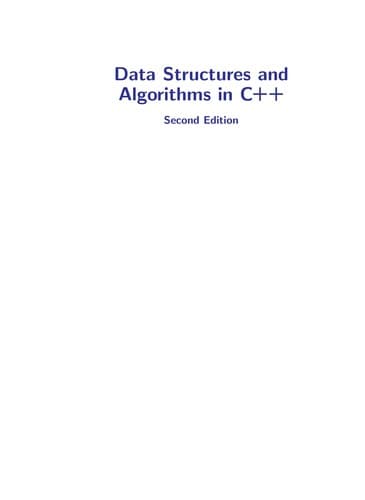 Tapa de Data structures and algorithms in C++