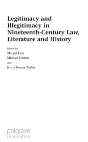 Tapa de Legitimacy and illegitimacy in law, literature, and history