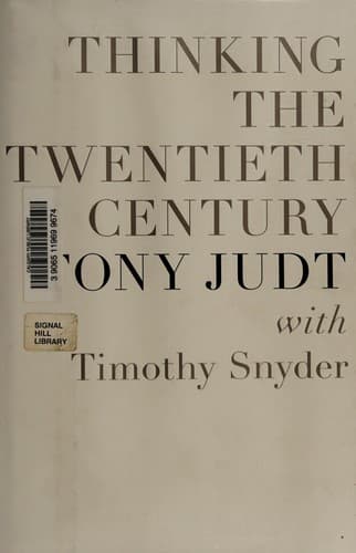 Tapa de Thinking the twentieth century