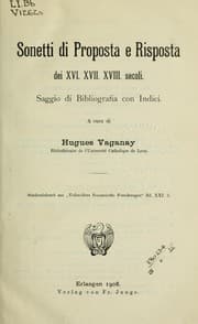 Tapa de Sonetti di proposta e risposta dei XVI, XVII, XVIII secoli