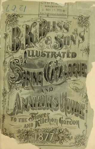 Tapa de B.K. Bliss and Son's illustrated spring catalogue and amateur's guide to the flower and kitchen garden