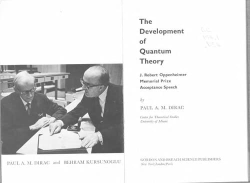 Tapa de The development of quantum theory
