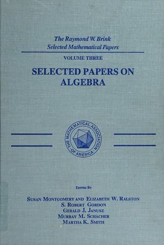 Tapa de Selected papers on algebra