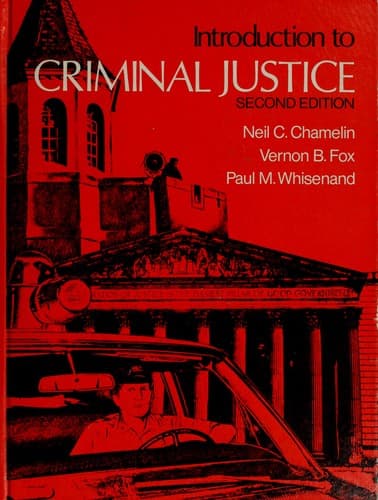 Tapa de Introduction to criminal justice
