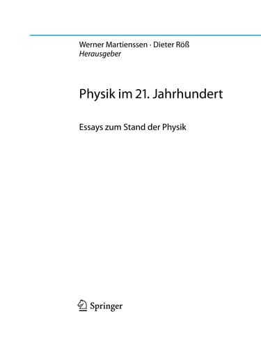 Tapa de Physik im 21. Jahrhundert