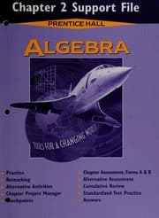 Tapa de Algebra: Tools for a Changing World (Chapter 7 Support File, Quadratic Equations and Functions)