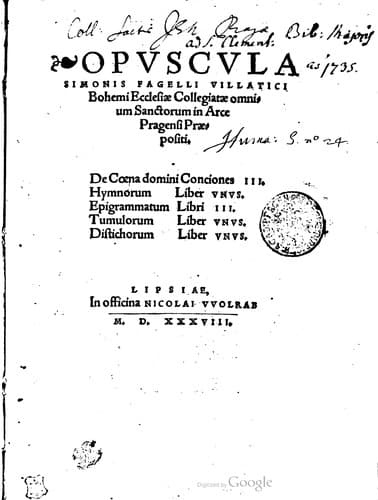 Tapa de Opuscula
