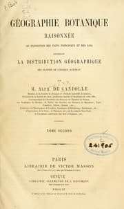 Tapa de Géographie botanique raisonnée