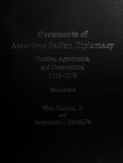 Tapa de Documents of American Indian diplomacy