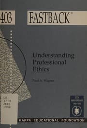 Tapa de Understanding professional ethics