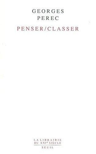 Tapa de Penser / Classer