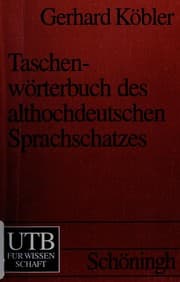 Tapa de Taschenwörterbuch des althochdeutschen Sprachschatzes