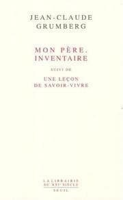 Tapa de Mon père, inventaire